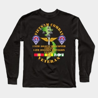 Vietnam Combat Veteran - 176th AHC w 14th Avn Bn Long Sleeve T-Shirt